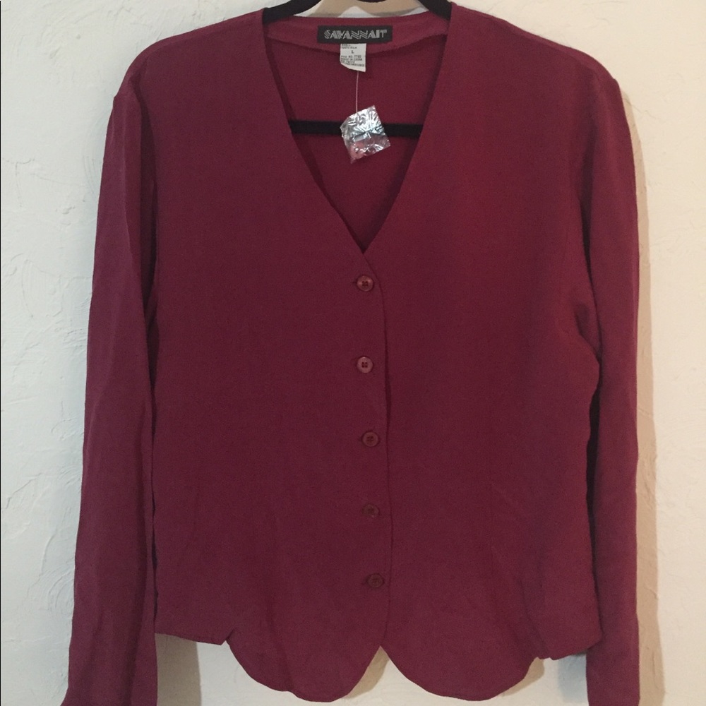 Brand New Blouse- burgundy